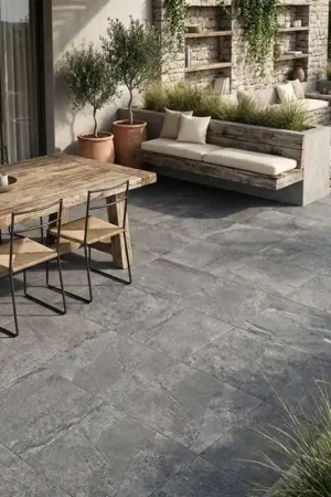 carrelage LAP FOSSIL DARK 90X90 cm effet béton Expédition Rapide